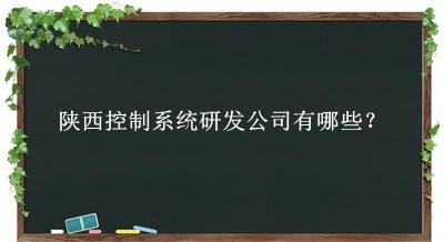 陕西控制系统研发公司